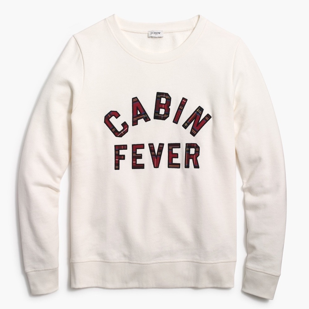 J.Crew Holiday Cabin Fever Fleece Pullover Sweater – Ivory Tartan XS - Picture 2 of 7